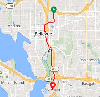 Getting around Eastrail's Bellevue gap. 